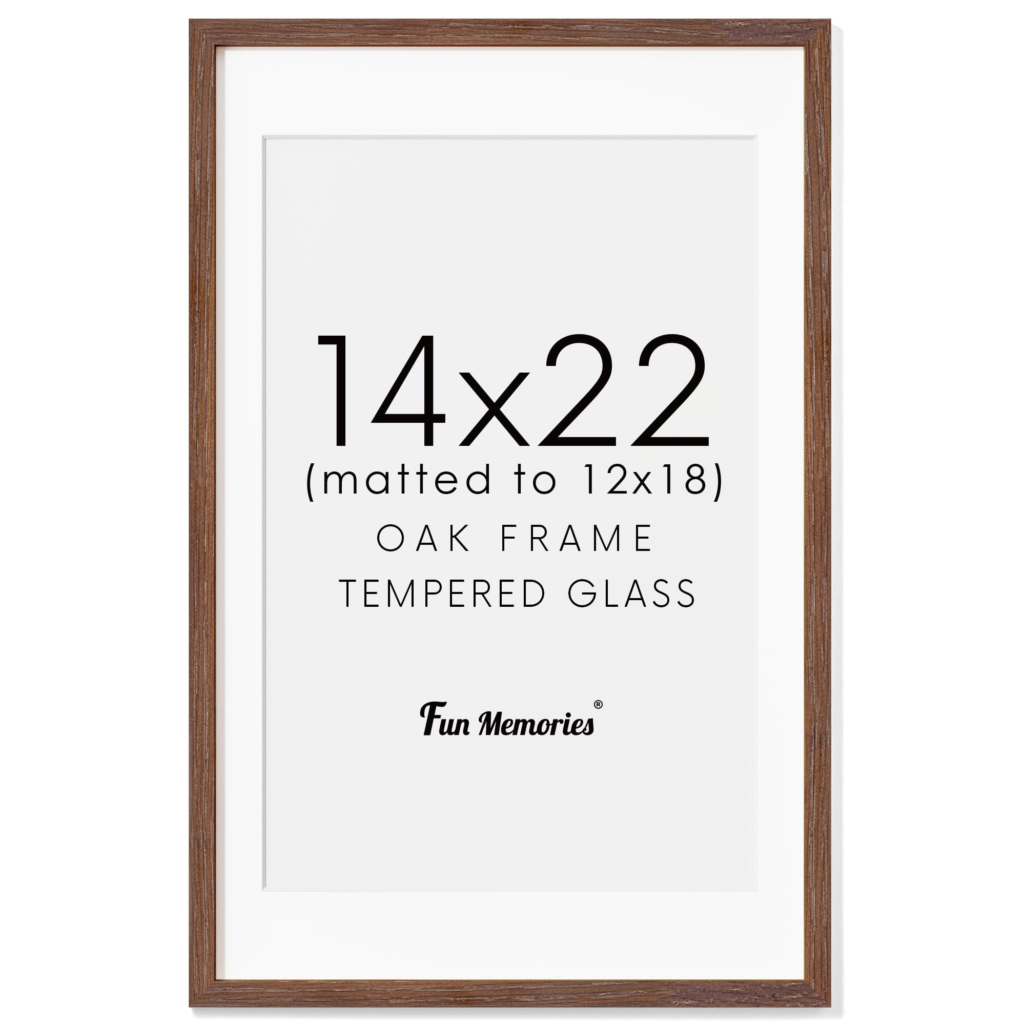 Amazon.com - Fun Memories 14x22 Oak Wood Picture Frame, 14